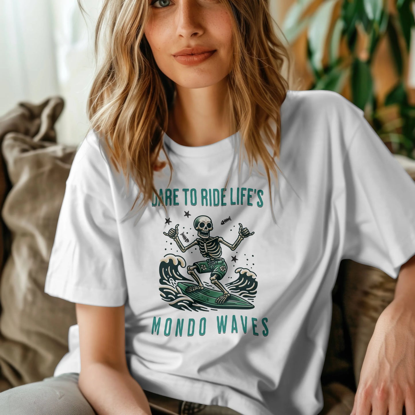 The "Dare To Ride Life's Mondo Waves" Tee