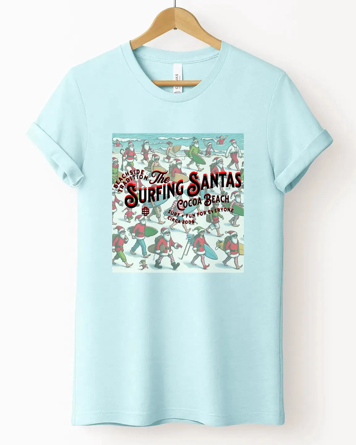 The "Surfing Santas" Tee