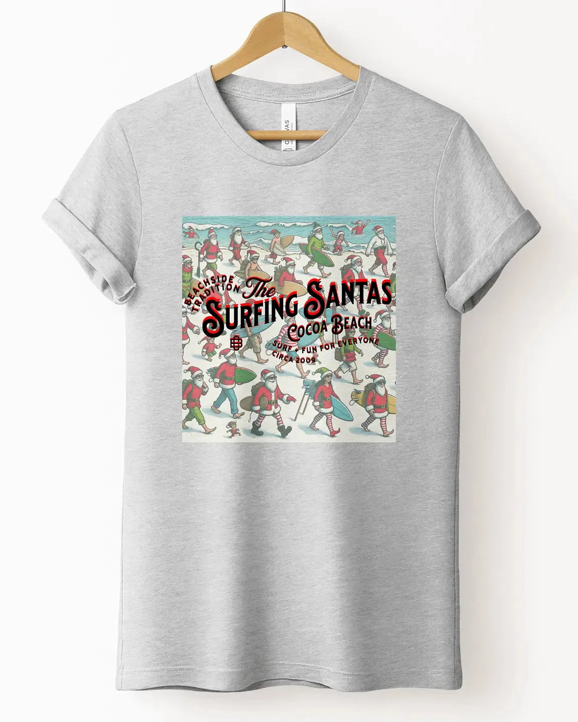 The "Surfing Santas" Tee