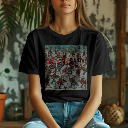 The "Surfing Santas" Tee