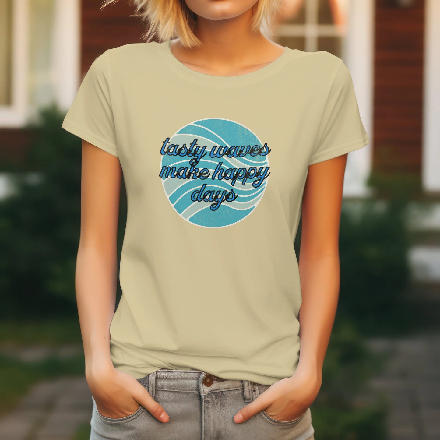 The "Tasty Waves Make Happy Days" Tee